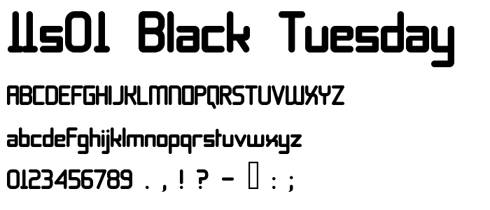 11S01 Black Tuesday font